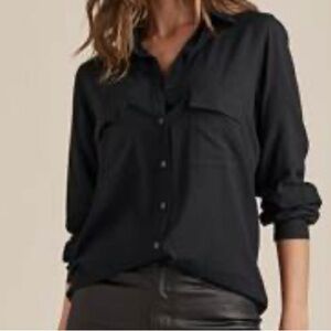 Women’s Zara black button down casual shirt